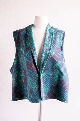 Chaleco para mujer Napa Valley vintage reversible estampado talla L Foto 1 de 4