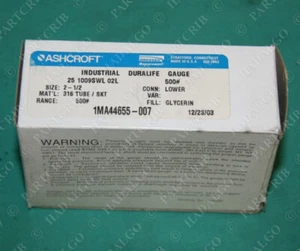 Ashcroft duralife gauge 1MA44655-007 25 1009SWL 02L SS - Picture 1 of 3
