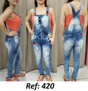 Overall Colombian Jean Buttlift Jumpsuit levantacola Enterizo Mono Push Up 420 - Picture 1 of 2