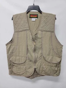 Avid Outdoor Beige Hunting Vest Size Men's Large 42-44 pockets Nylon Cotton - Picture 1 of 7