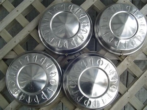 VINTAGE 1961 MAX WEDGE PLYMOUTH DODGE CHRYSLER HUBCAPS WHEEL COVERS CENTER CAPS - Picture 1 of 11