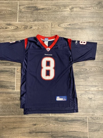 Reebok Onfield Houston Texans David Carr Jersey Youth Large Blue Cover