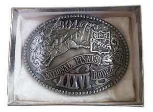 VINTAGE NFR 1994 NATIONAL FINALS RODEO BELT BUCKLE LAS VEGAS NFR PRCA NUMBERED - Picture 1 of 8