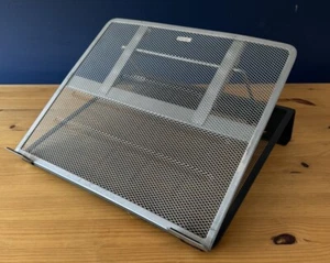 Rubbermaid Rolodex Adjustable Laptop Stand/Riser Aluminum Mesh 13” X 11" - Picture 1 of 6