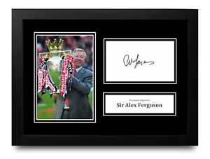 Sir Alex Ferguson Signed A4 Framed Photo Display Autograph Manchester United COA - Picture 1 of 5