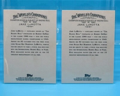 2011 Topps Allen & Ginter JAKE LAMOTTA Base & Code Card SP - Image 1 of 2