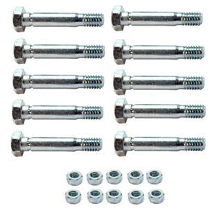 10Pk 8628 Shear Pin & Nuts Compatible With MTD 710-0891, 710-0891, 910-0891 - Picture 1 of 1