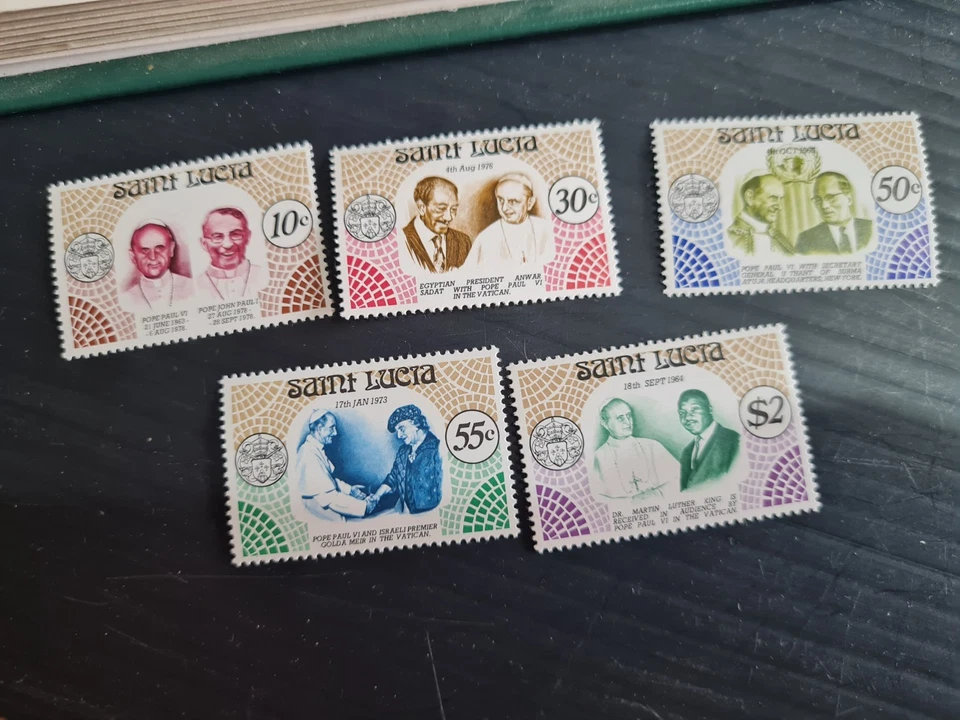 ST. LUCIA 1979 SG 491-495 ПАПА ПАПА V1 MNH - Изображение 1 из 1