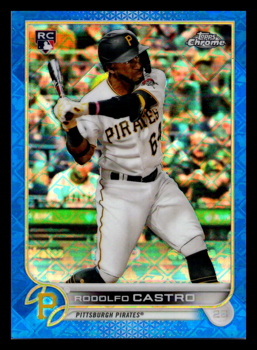 2022 Topps Chrome Logofractor Edition Blue Rodolfo Castro /150 Rookie #43