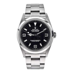 Rolex Explorer 36mm 114270 Stainless Steel Men's Black Watch Swiss Made