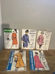 5 Anciens Patrons Magazines De Couture Vestes Blouse Ensembles Vintage - Picture 1 of 11