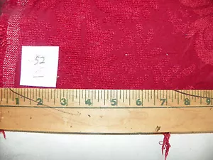 Tela de tapicería de chenilla con estampado de hojas rojas 1 yarda R52 - Imagen 1 de 1
