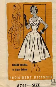 1950's VTG Cabana Original by Isabel Dobson Dress Pattern A741 Size 12 UNCUT FF - Picture 1 of 4
