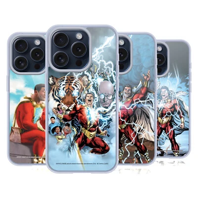 JUSTICE LEAGUE DC COMICS SHAZAM COMIC BOOK ART GEL CASE FOR APPLE iPHONE PHONES - Image 1 of 4