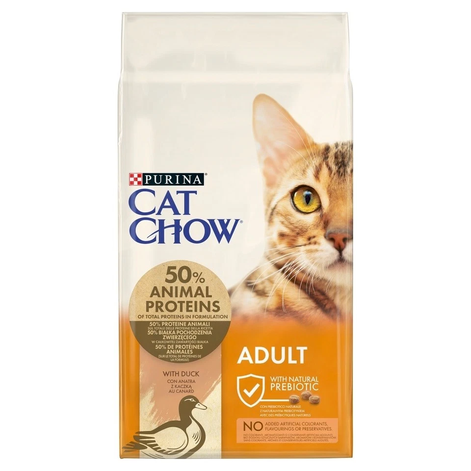 7613035394889 Purina Cat Chow Adult Katzen-Trockenfutter reich an Ente 15kg PURI - Bild 1 von 1