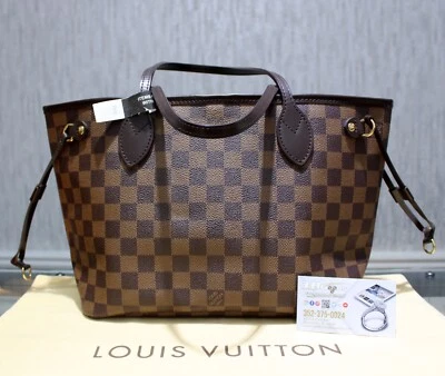 Louis Vuitton Neverfull PM Damiere Level Pequeño Marrón Bolso de Mano Cartera N40600 Foto 1 de 4