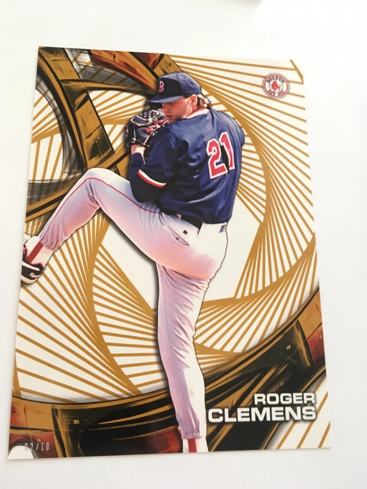 2016 Topps High Tek Jumbo 5x7 Roger Clemens Red Sox HTRC #’d 07/10 Gold - Image 1 of 1