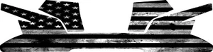 16-CURRENT POLARIS GENERAL 1000 TAILGATE GLOSS DISTRESSED AMERICAN FLAG GRAY - Bild 1 von 4