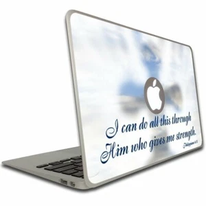 Philippians 4:13 Cloud in Sky Bible Verse Macbook Air or Macbook Pro - FREE SHIP - Picture 1 of 1
