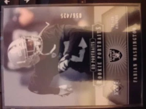 UD Portraits Rookie Portraits 2005 #175 Fabian Washington Rookie RC #d 056/425 - Imagen 1 de 1