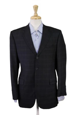 Jaqueta Blazer Jack Victor Cinza Carvão Janela 130's Lã Cashmere 41R - Imagem 1 de 4