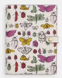 Coach Printed Coated Canvas Leather Notebook Creature Print IM/Chalk Mult New - Picture 1 of 3