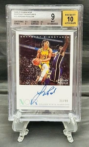 2020-21 Panini Noir JORDAN POOLE Snapshot Signatures BGS 9/10 POP 1 #21/99 - Picture 1 of 3