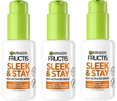 Garnier Fructis Sleek and Shine Sleek Stay Hair Serum Dry Hair Alpha Silane Lot - Image 1 of 4
