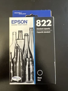 Epson 822 T822120-S Black Ink Cartridge Exp. 02/28 - Picture 1 of 3
