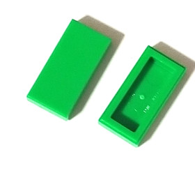 LEGO Bright Green 1x2 Tile 3069 / 30070 Brick Block Parts Pieces LOT OF 2