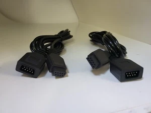 DEUX NOUVEAUX câbles d'extension 9 pieds pour joystick contrôleur Commodore 64 C64 NEUF 9FT - Photo 1/3