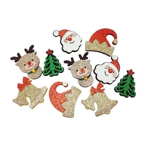 10Pcs Christmas Theme Patches for Sewing Craft Party Favors Jeans - Picture 1 of 12