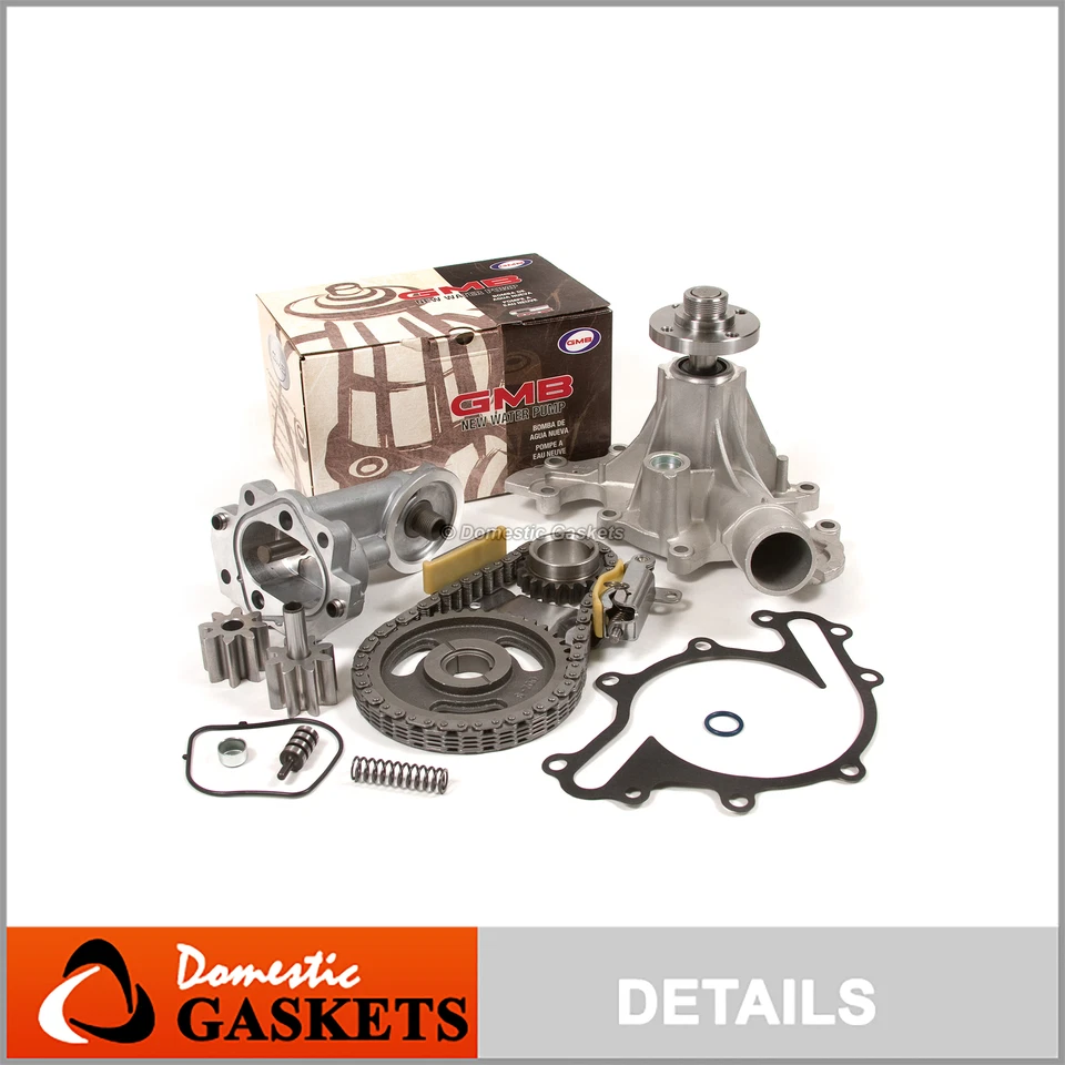 97-08 Ford F150 E150 E250 Econoline 4.2 Cadena de distribución Bomba de aceite GMB Kit de bomba de agua Foto 1 de 4