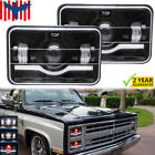 Halo 2x 4X6" LED Headlights Hi/Lo Beam DRL For Chevy S10 1997 R10 1987 GMC Jimmy