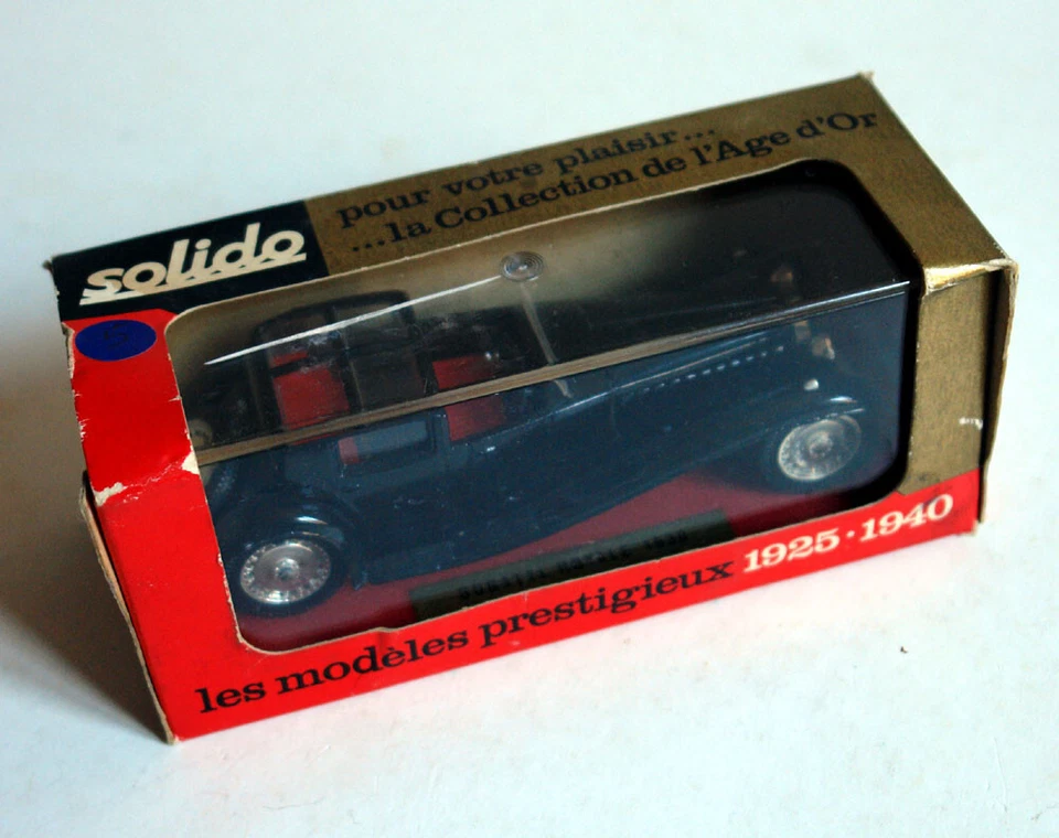 SOLIDO Vintage ~ Bugatti Royale de 1930 ~ Voiture Miniature 1/43ème ~ Avec Boite - Photo 1/4