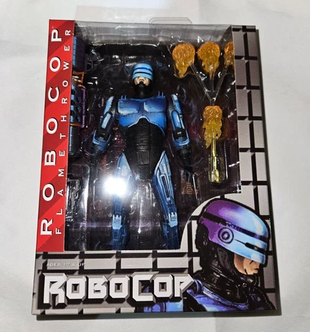 NECA Robocop Flamethrower Video Game Version Action Figure Complete Authentic Cover
