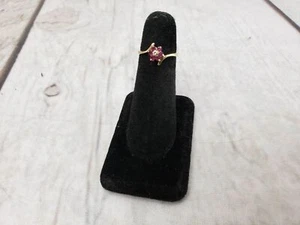 Ring YG Damen Gr. 5,5 1,12DWT 10k Gelbgold, mögliche Rubine in Blumenfassung - Bild 1 von 6