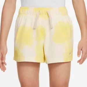 Nike Sportswear Washed Shorts Opti Yellow Sail DX5072-731 Youth Big Kids' NWT - Picture 1 of 13
