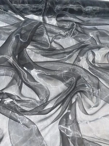 1 mtr dunkelgrauer Organzastoff.58"breit.Voile,Hochzeit,Braut - Bild 1 von 4
