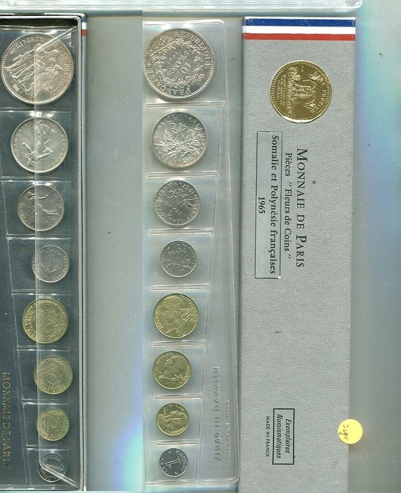 FRANCE1967 8 COIN MONNAIE DE PARIS FLEURS DE COIN GOVERNMENT SET CHOICE BU 2240Q - Image 1 of 1