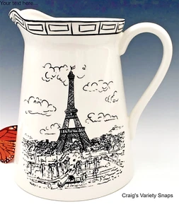 Susan Steinberg PARISIAN SCENES Porcelain Pitcher - MIKASA - Picture 1 of 17