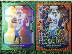 D'Andre Swift 2020 Panini Prizm #358 grün & orange Lazer Prizm Rookie RC - Bild 1 von 2