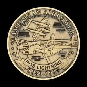 US Air Force P-38 - Moneda Desafío - Excelente Regalo - Imagen 1 de 3