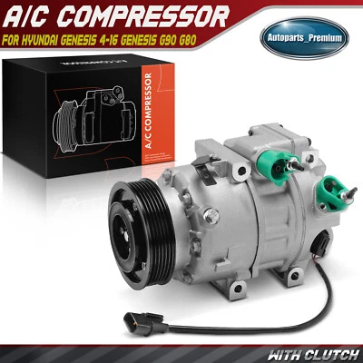 Компрессор переменного тока кондиционера со сцеплением для Hyundai Genesis 2014-2016 Genesis G90 2017-2019 - Изображение 1 из 4