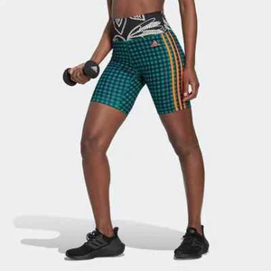 Adidas Farm Rio Bike Shorts High-rise waist Green Black - Picture 1 of 3