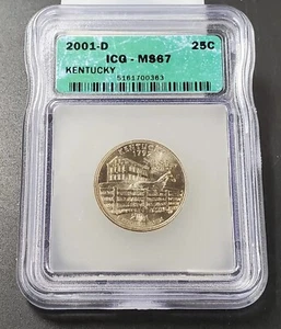 2001 D Kentucky State Statehood Quarter Coin MS67 ICG - Picture 1 of 2