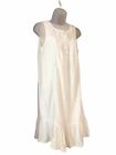 Sigrid Olsen White Cotton Nightgown Size Small Crochet Romantic Sleeveless