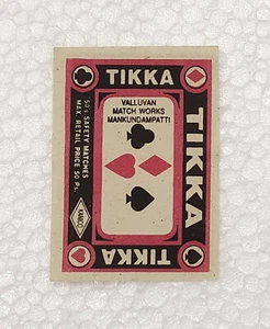 Coincidencias de seguridad Tikka originales vintage Valluvan Match Works Lables colecciones - Imagen 1 de 4