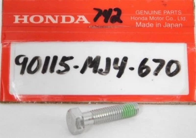 NOS Genuine Honda CBR1000F Foot Reat Main Rubber Mounting Bolt OEM 90115-MJ4-670 Foto 1 de 3
