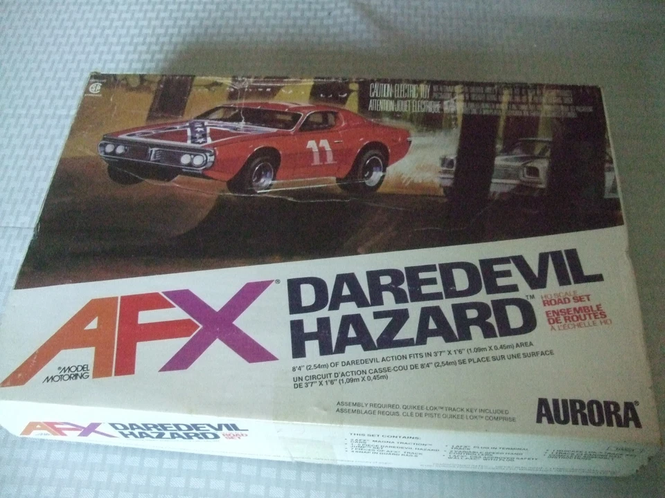 AURORA AFX BILINGUAL BOX DAREDEVIL HAZARD CANADIAN BOX ,  NO  slot cars  1981 Foto 1 de 4